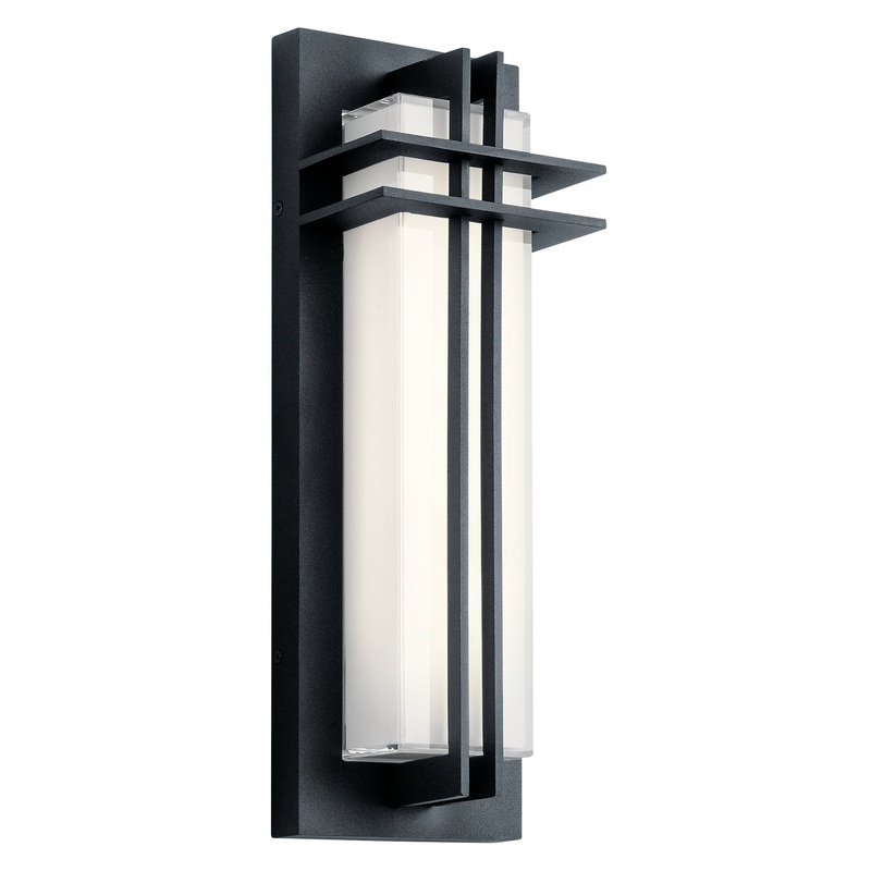 Kichler 49297BKTLED Manhattan LED Outdoor Wall Mount, Textured Black