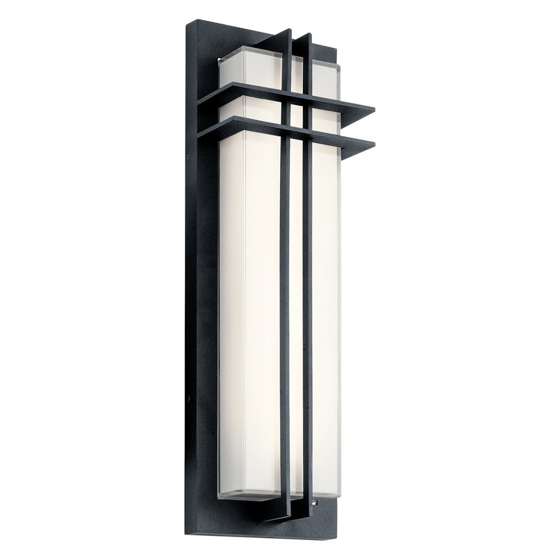 Kichler 49298BKTLED Manhattan LED Outdoor Wall Mount, Textured Black