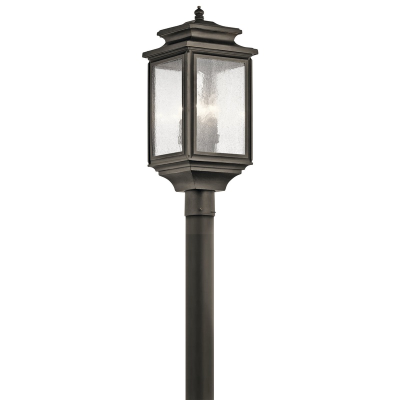 Kichler 49506OZ Wiscombe Park Four Light Outdoor Post Mount, Olde Bronze