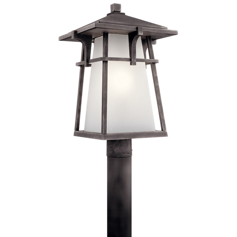 Kichler 49724WZCL18 Beckett LED Outdoor Post Mount, Weathered Zinc