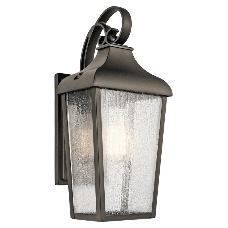 Kichler 49735OZ Forestdale One Light Outdoor Wall Mount, Olde Bronze