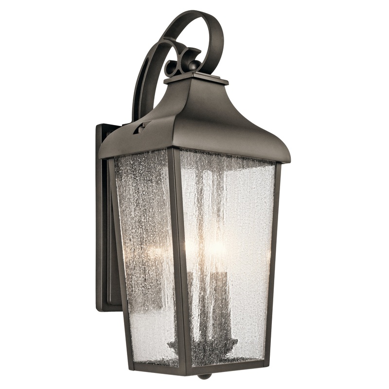 Kichler 49736OZ Forestdale Two Light Outdoor Wall Mount, Olde Bronze