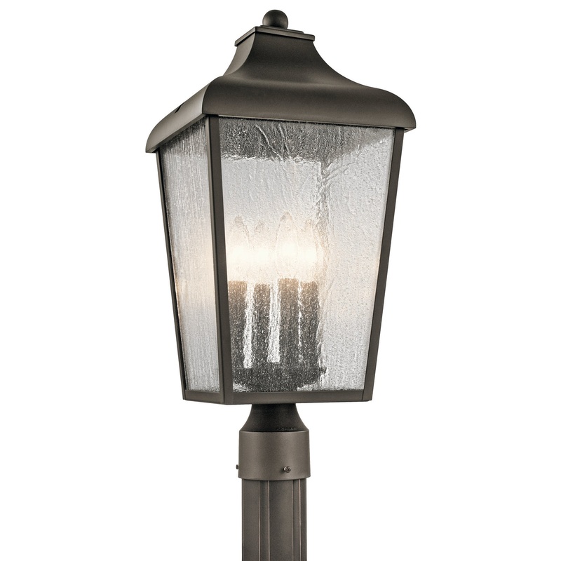 Kichler 49739OZ Forestdale Four Light Outdoor Post Mount, Olde Bronze