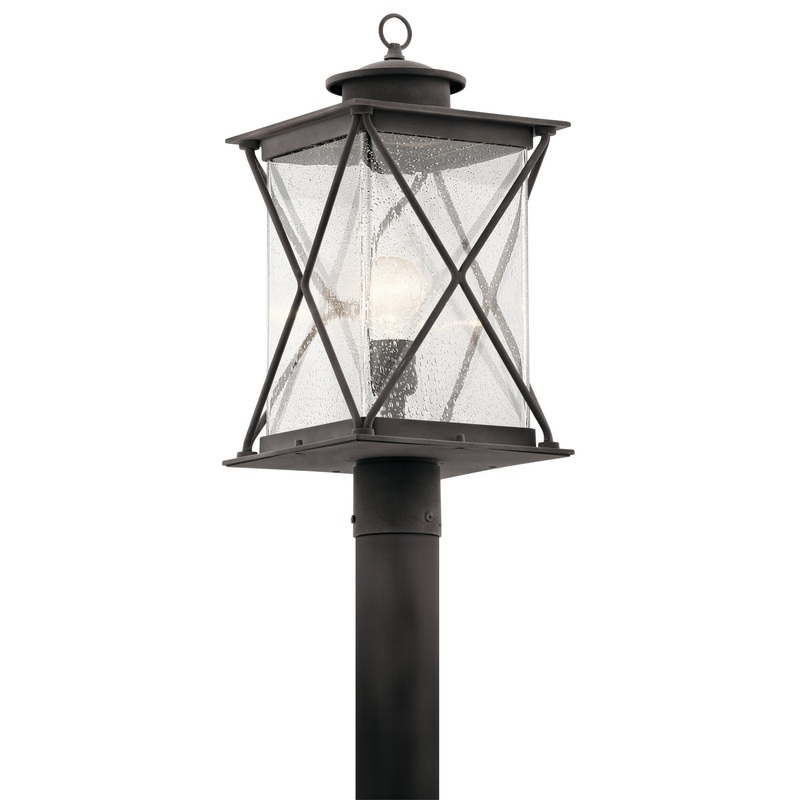 Kichler 49746WZC Argyle One Light Outdoor Post Mount, Weathered Zinc