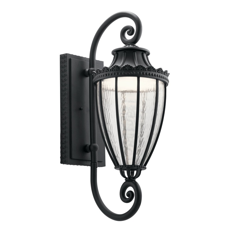Kichler 49753BKTLED Wakefield LED Outdoor Wall Mount, Textured Black
