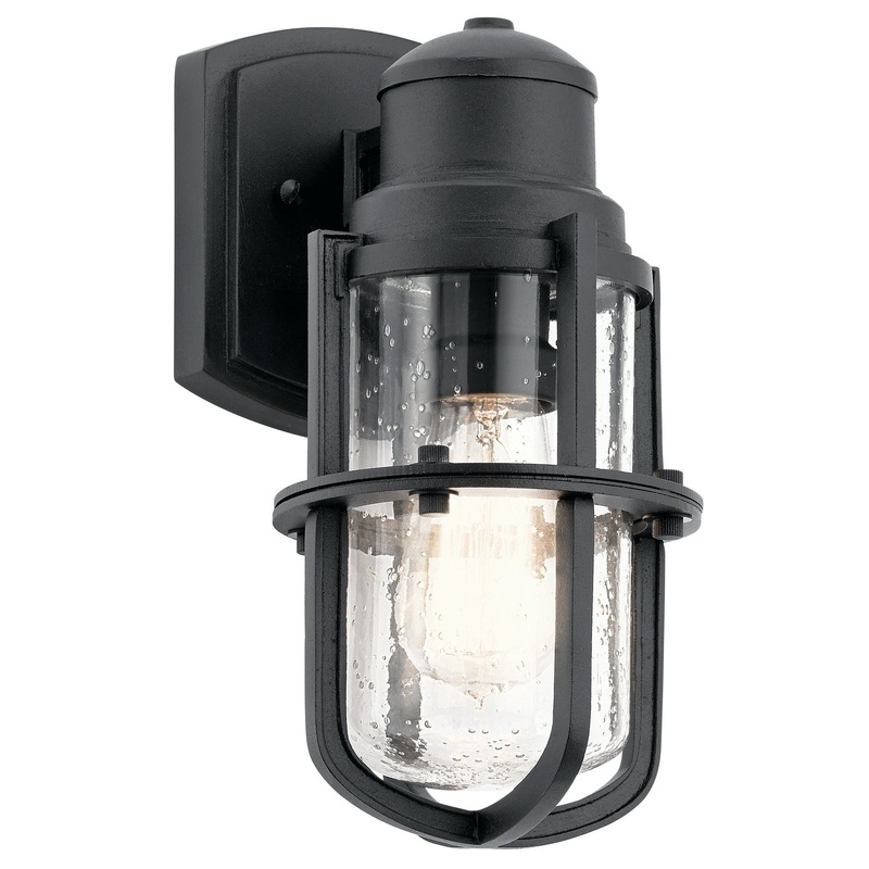 Kichler 49857BKT Suri One Light Outdoor Wall Mount, Textured Black