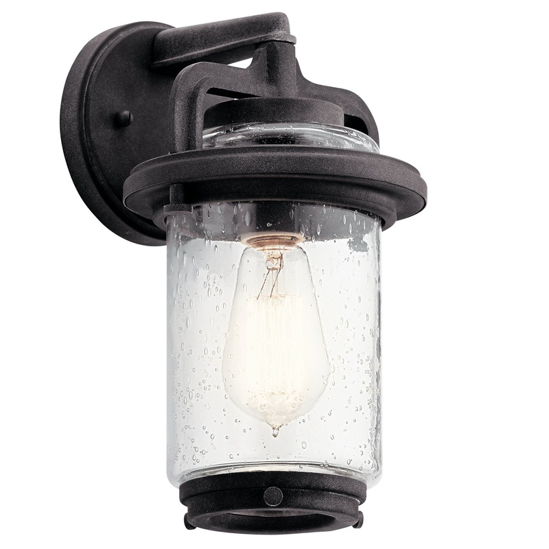 Kichler 49864WZC Andover One Light Outdoor Wall Mount, Weathered Zinc