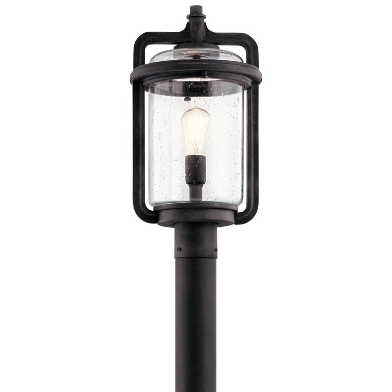 Kichler 49869WZC Andover One Light Outdoor Post Mount, Weathered Zinc