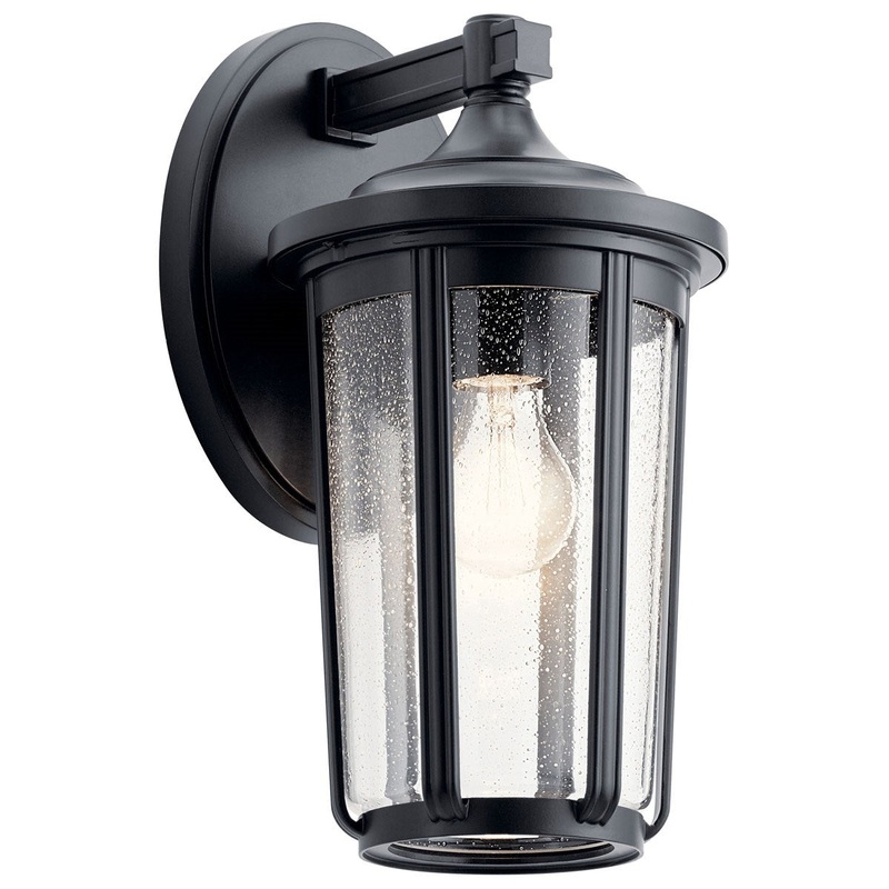 Kichler 49893BK Fairfield One Light Outdoor Wall Mount, Black