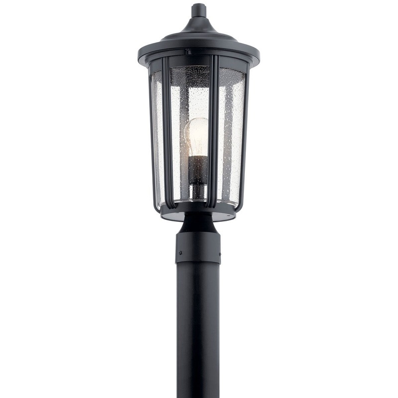 Kichler 49895BK Fairfield One Light Outdoor Post Mount, Black