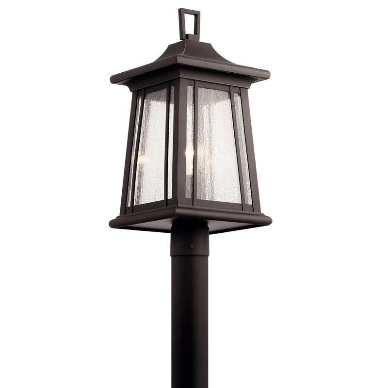 Kichler 49911RZ Taden One Light Outdoor Post Mount, Rubbed Bronze