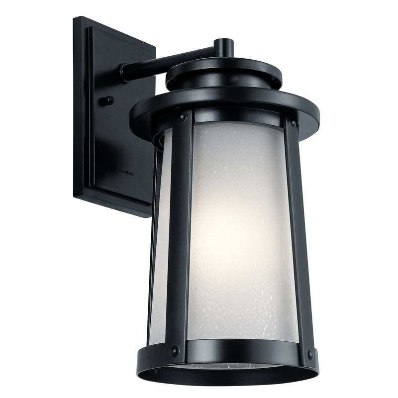 Kichler 49918BK Harbor Bay One Light Outdoor Wall Mount, Black