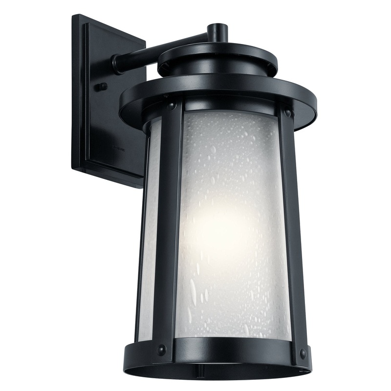 Kichler 49919BK Harbor Bay One Light Outdoor Wall Mount, Black