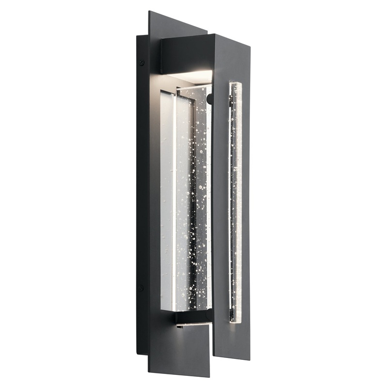 Kichler 49945BKTLED River Path LED Outdoor Wall Mount, Textured Black