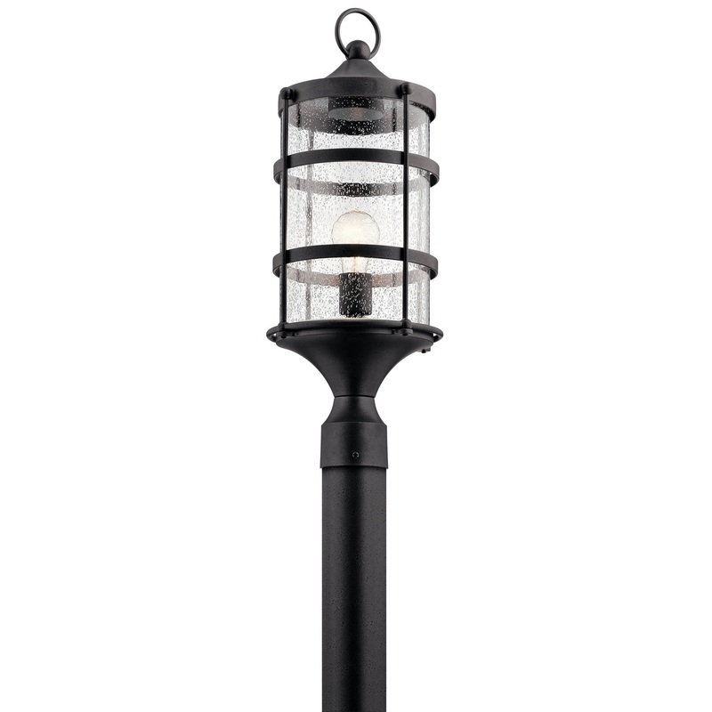 Kichler 49963AVI Mill Lane One Light Outdoor Post Mount, Anvil Iron