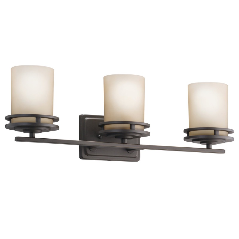 Kichler 5078OZ Hendrik Three Light Bath, Olde Bronze