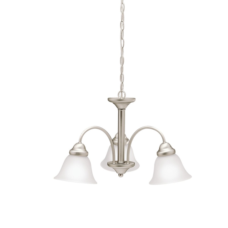 Kichler 3293NI Wynberg Three Light Chandelier, Brushed Nickel