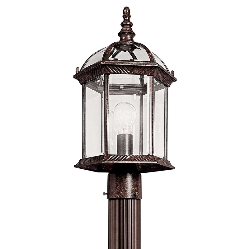 Kichler 49187TZL18 Barrie LED Outdoor Post Mount, Tannery Bronze