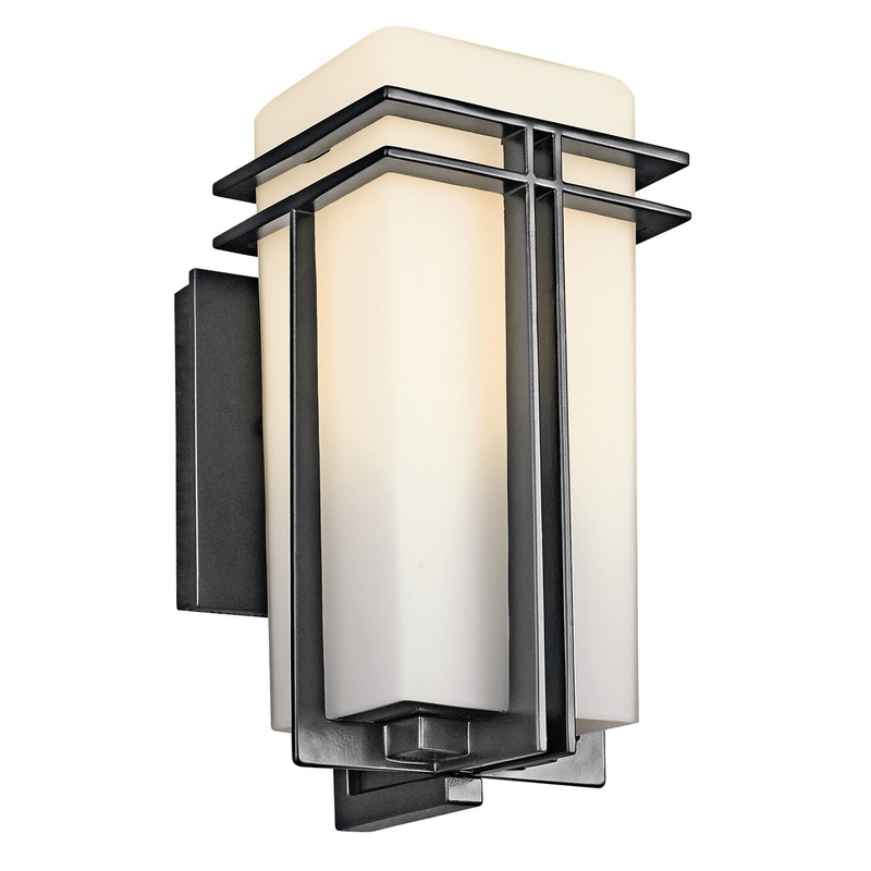 Kichler 49200BK Tremillo One Light Outdoor Wall Mount, Black