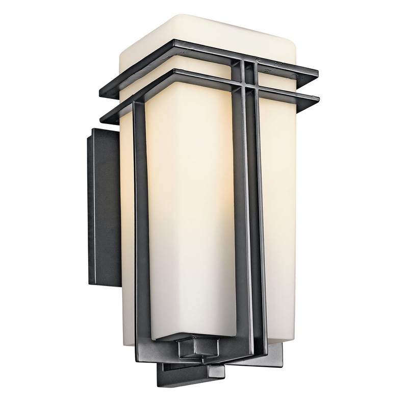 Kichler 49201BK Tremillo One Light Outdoor Wall Mount, Black