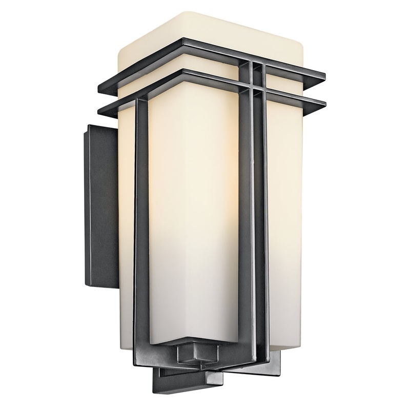 Kichler 49202BK Tremillo One Light Outdoor Wall Mount, Black