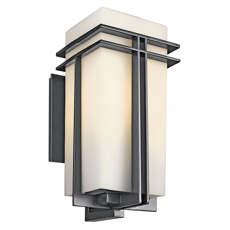 Kichler 49203BK Tremillo One Light Outdoor Wall Mount, Black