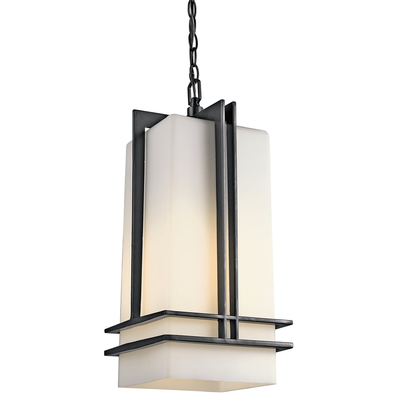 Kichler 49205BK Tremillo One Light Outdoor Pendant, Black