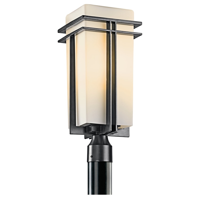 Kichler 49207BK Tremillo One Light Outdoor Post Mount, Black