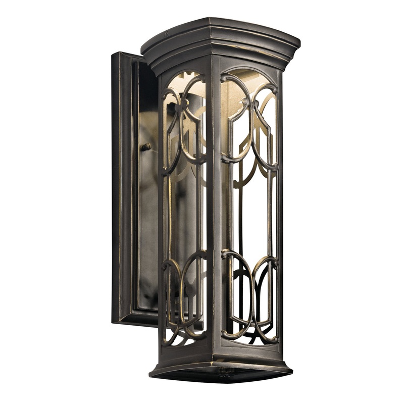 Kichler 49226OZLED Franceasi LED Outdoor Wall Mount, Olde Bronze (Discontinued)