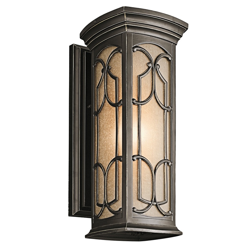 Kichler 49227OZ Franceasi One Light Outdoor Wall Mount, Olde Bronze (Discontinued)