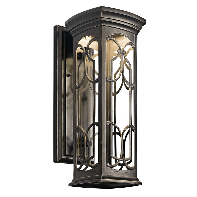 Kichler 49227OZLED Franceasi LED Outdoor Wall Mount, Olde Bronze (Discontinued)