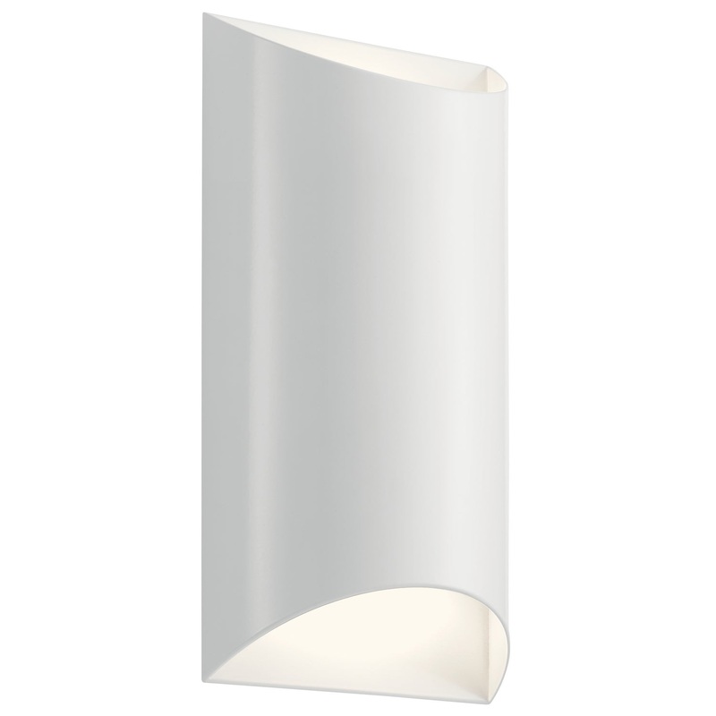 Kichler 49279WHLED Wesley LED Outdoor Wall Mount, White