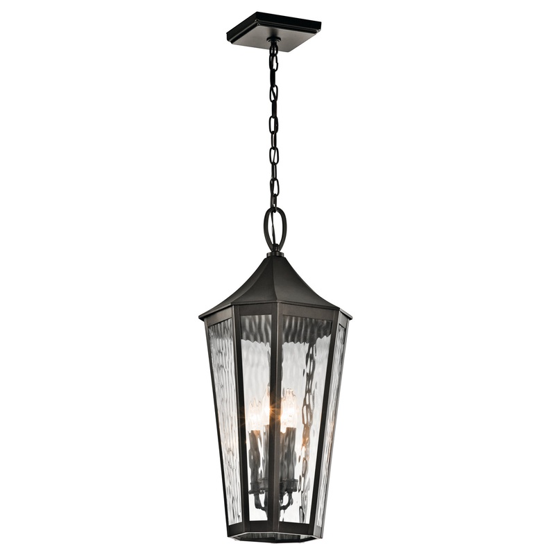 Kichler 49517OZ Rochdale Four Light Outdoor Pendant, Olde Bronze (Discontinued)
