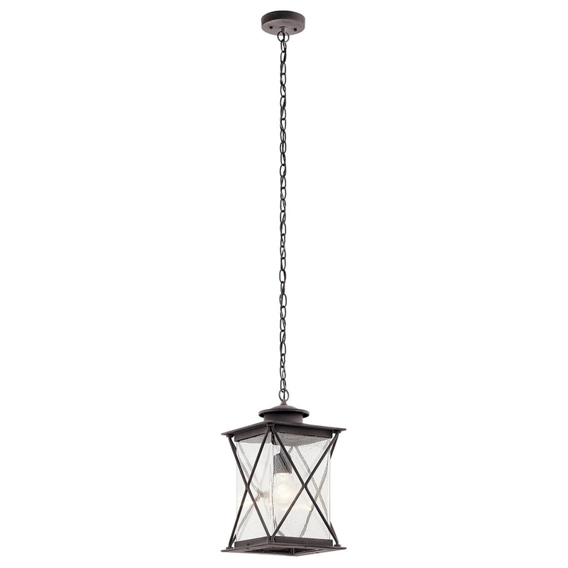 Kichler 49747WZCL18 Argyle LED Outdoor Pendant, Weathered Zinc