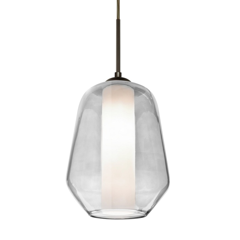 Besa 1JT-LINKCL-BR Link One Light Pendant Bronze