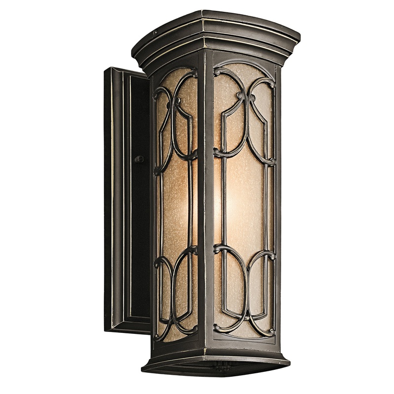 Kichler 49226OZ Franceasi One Light Outdoor Wall Mount, Olde Bronze (Discontinued)