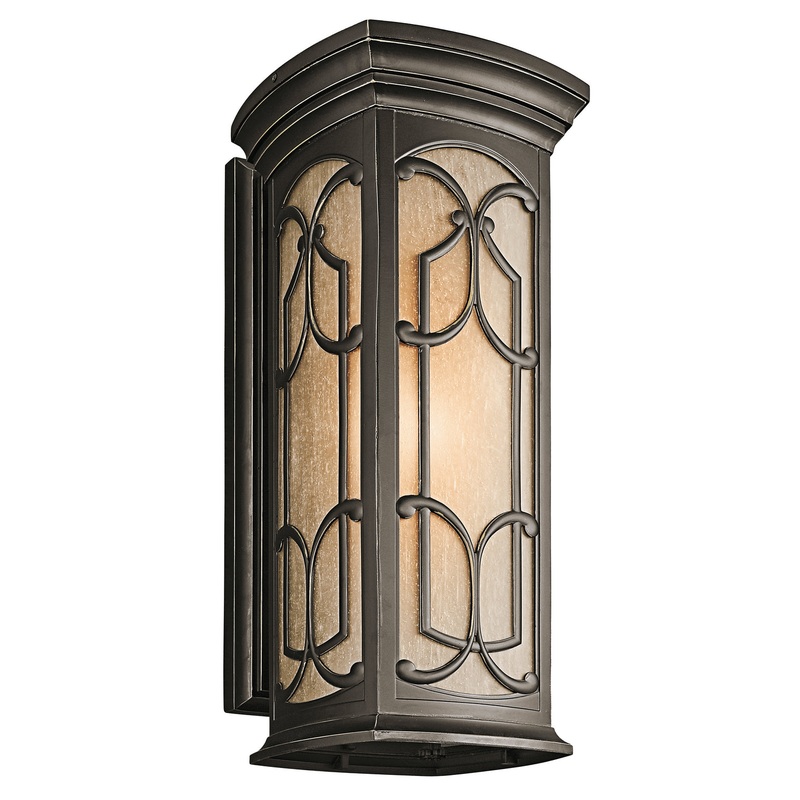 Kichler 49229OZ Franceasi One Light Outdoor Wall Mount, Olde Bronze