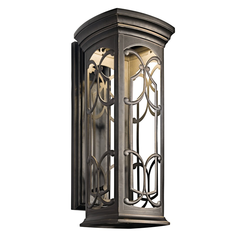 Kichler 49229OZLED Franceasi LED Outdoor Wall Mount, Olde Bronze (Discontinued)