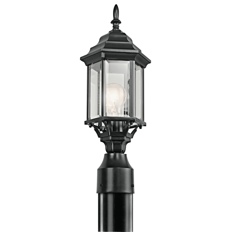 Kichler 49256BK Chesapeake One Light Outdoor Post Mount, Black
