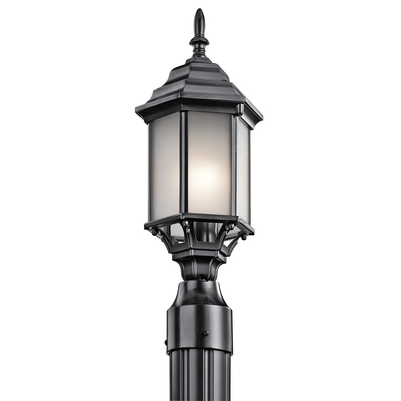 Kichler 49256BKS Chesapeake One Light Outdoor Post Mount, Black (Discontinued)