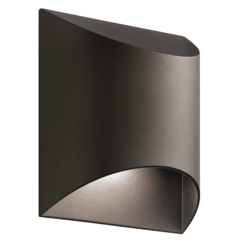 Kichler 49278AZTLED Wesley LED Outdoor Wall Mount, Textured Architectural Bronze