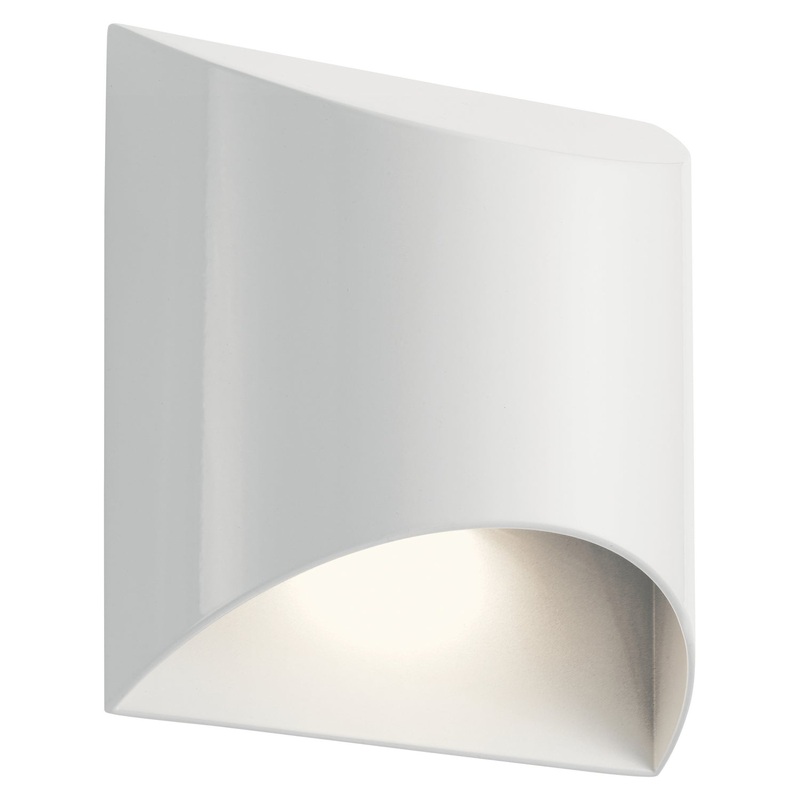 Kichler 49278WHLED Wesley LED Outdoor Wall Mount, White
