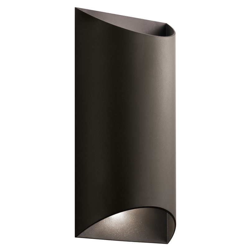 Kichler 49279AZTLED Wesley LED Outdoor Wall Mount, Textured Architectural Bronze