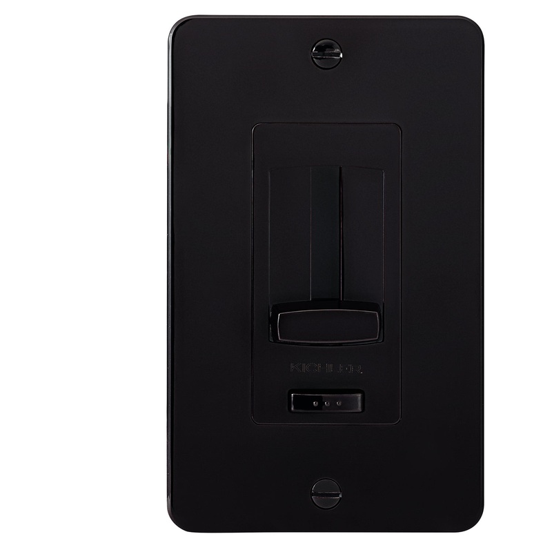 Kichler 1DDTRIMBW Under Cabinet Accessories LED Driver + Dimmer Trim BW, Brown