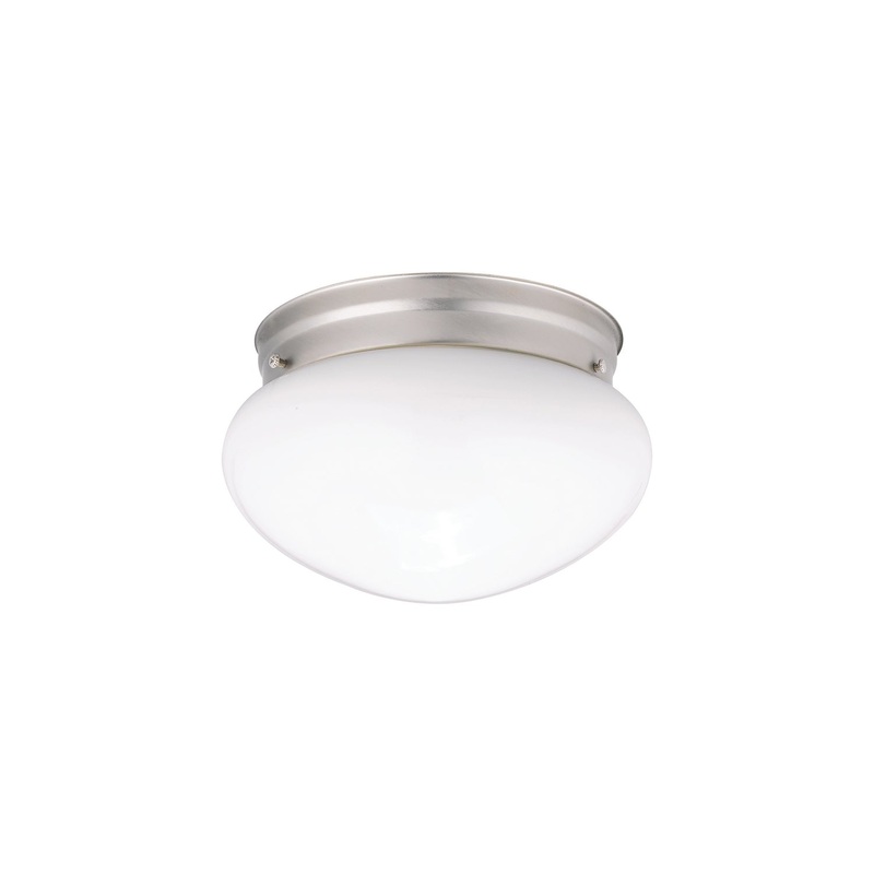 Kichler 206NI Ceiling Space One Light Flush Mount, Brushed Nickel