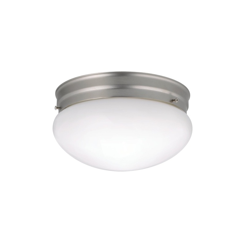 Kichler 209NI Ceiling Space Two Light Flush Mount, Brushed Nickel
