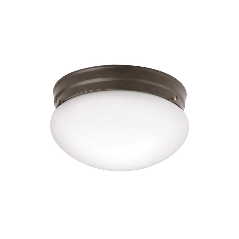 Kichler 209OZ Ceiling Space Two Light Flush Mount, Olde Bronze