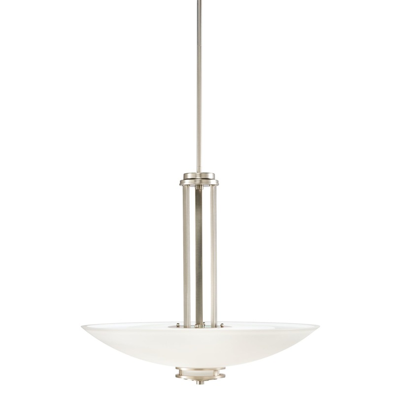 Kichler 3275NI Hendrik Three Light Pendant, Brushed Nickel
