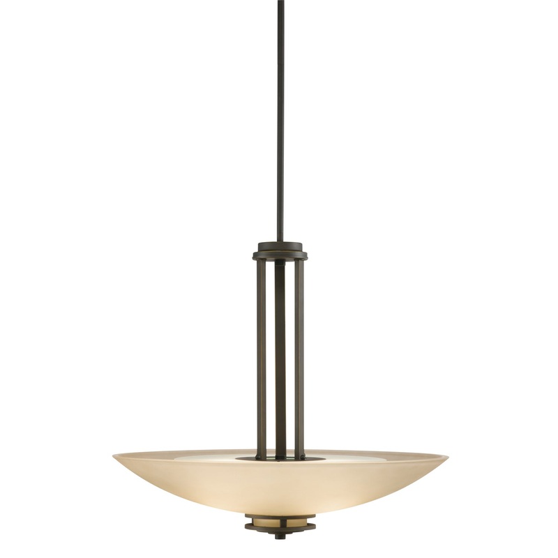 Kichler 3275OZ Hendrik Three Light Pendant, Olde Bronze