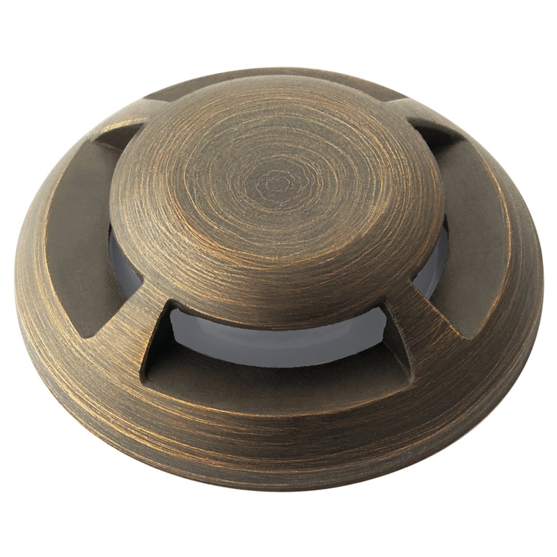 Kichler 16145CBR Landscape LED Mini All-Purpose 4Way Top Acc, Centennial Brass